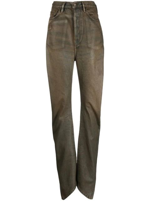 Acne Studios relaxed fit coated jeans - Brown - zdjęcie produktu nr 1