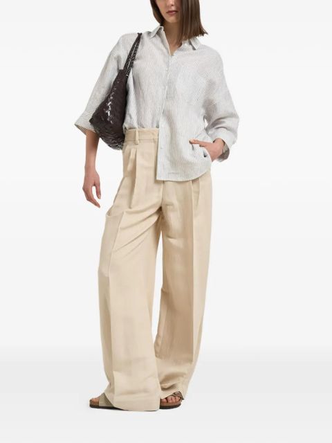 Weekend Max Mara pleated wide-leg trousers - Neutrals - zdjęcie produktu nr 2