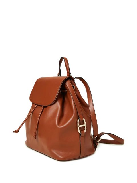 TWINSET logo-plaque backpack - Brown