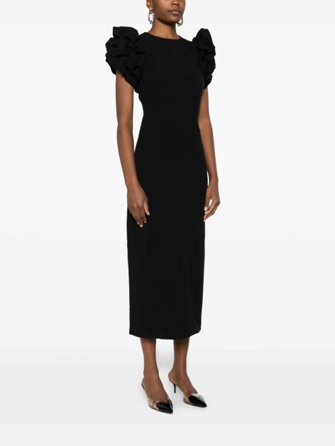 ROTATE BIRGER CHRISTENSEN puff-sleeve midi dress - Black - zdjęcie produktu nr 2