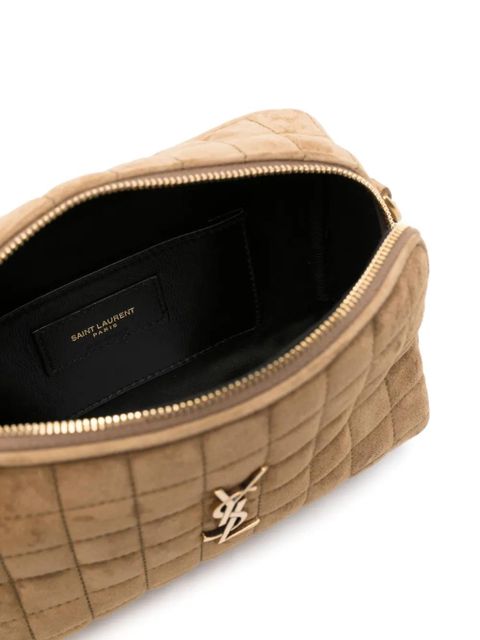 Saint Laurent Cassandre-logo carré mini bag - Brown