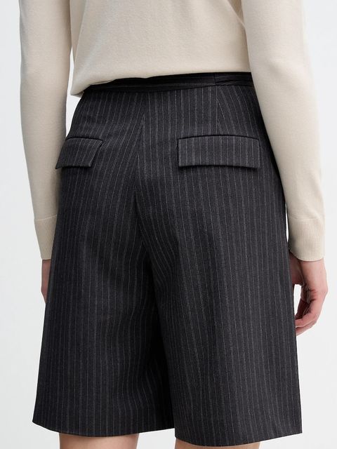 Sisley szorty damskie kolor szary high waist 409YL901S