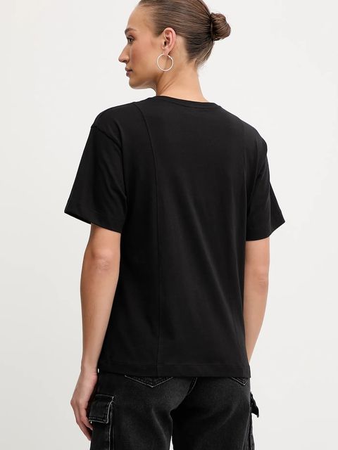 Pinko t-shirt bawełniany damski kolor czarny 105665 A2IB