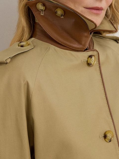 Lauren Ralph Lauren płaszcz kolor beżowy 297979525