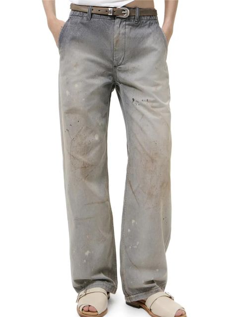 OUR LEGACY paint-splatter faded jeans - Grey