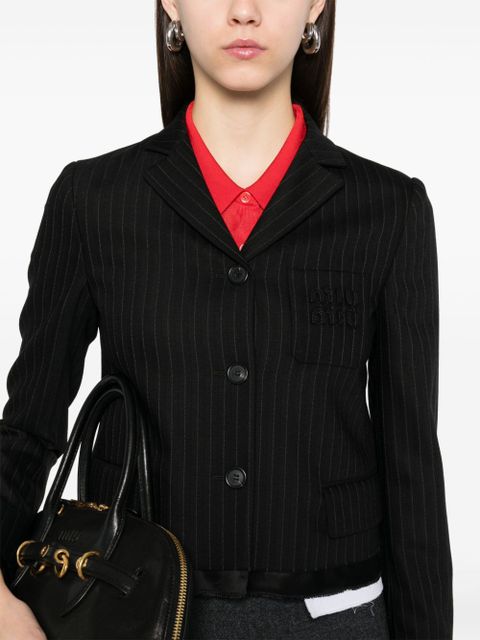 Miu Miu pinstriped jacket - Black