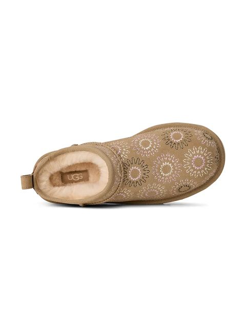 UGG kapcie zamszowe W Classic Micro Sun Stitch