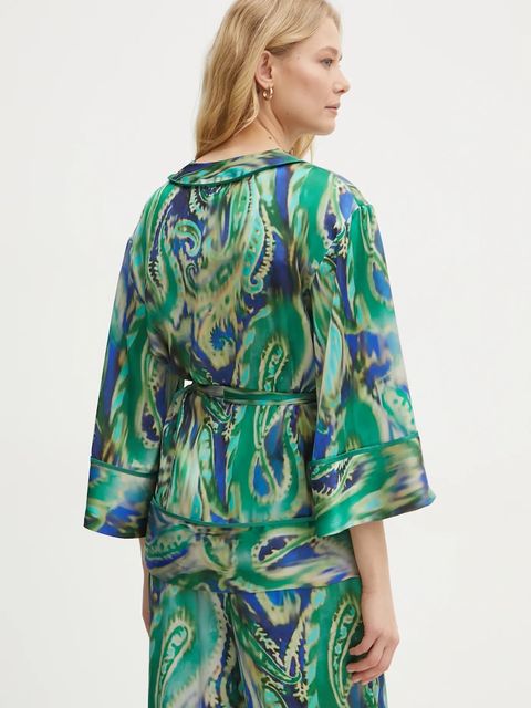 Simona Corsellini kimono kolor zielony wzorzysta P25CPGI012 - zdjęcie produktu nr 2