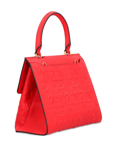 Ferragamo embossed-leather shoulder bag - Red - zdjęcie produktu nr 2