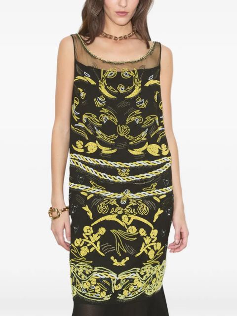 Tory Burch embellished mesh dress - Black