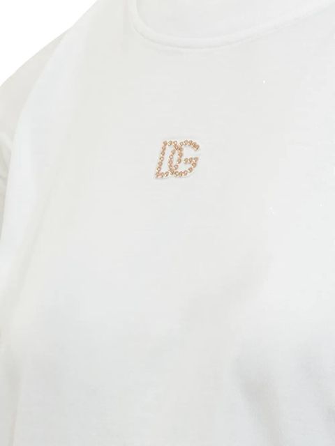 Dolce & Gabbana embellished-logo T-shirt - White