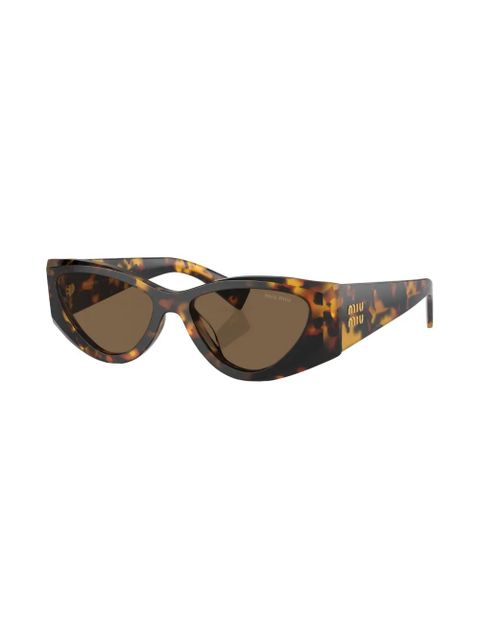 Miu Miu Eyewear tortoiseshell-effect cat-eye frame sunglasses - Brown - zdjęcie produktu nr 2
