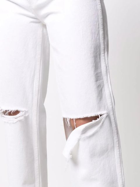 RE/DONE Pipe high-waist straight jeans - White