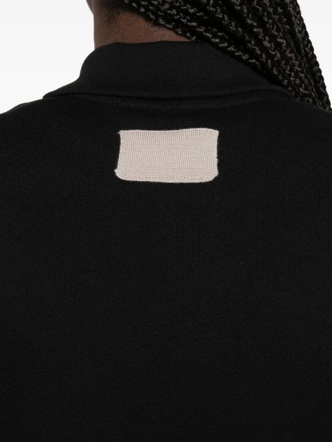 Aya Muse collared patched polo shirt - Black