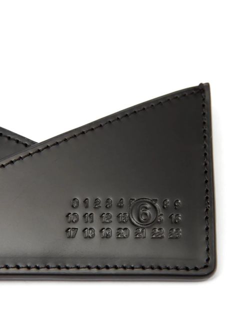MM6 Maison Margiela single-stitch logo cardholder - Black