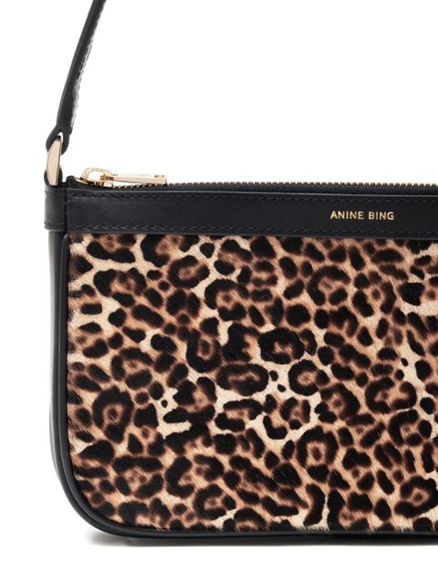 ANINE BING mini Elly leopard-print shoulder bag - Brown - zdjęcie produktu nr 2