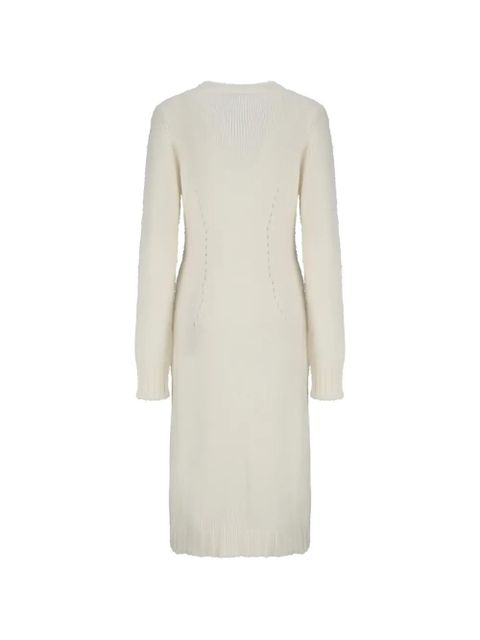 Blumarine single-breasted knitted coat - Neutrals