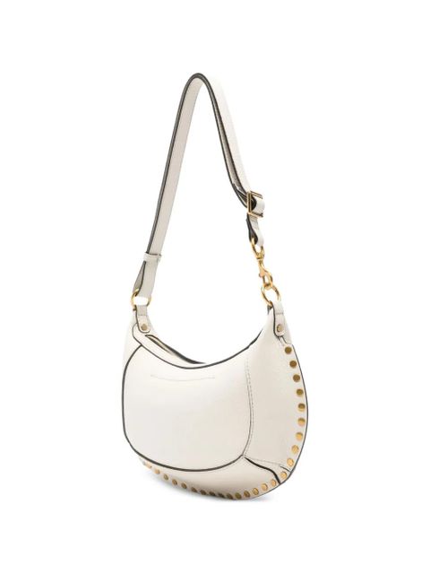 ISABEL MARANT Oskan Moon studded leather shoulder bag - Neutrals