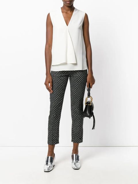 ETRO polka-dot cropped trousers - Black