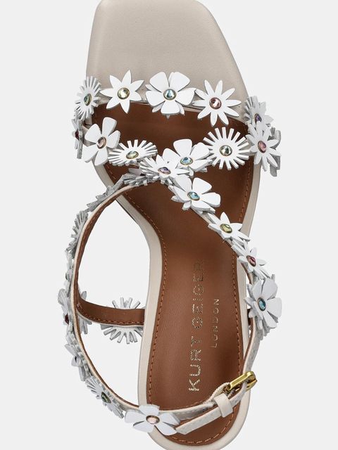 Kurt Geiger London sandały skórzane Flower Sandal kolor biały 4353244109