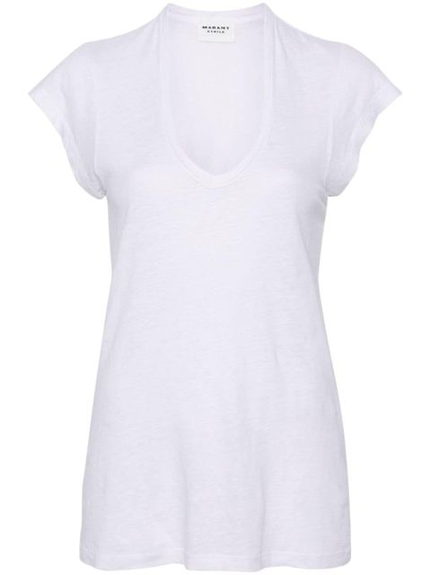 MARANT ÉTOILE Zankou linen T-shirt - White - zdjęcie produktu nr 1