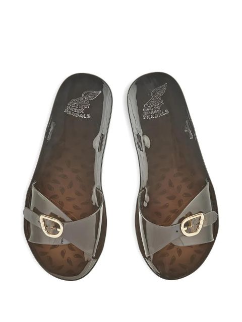 Ancient Greek Sandals Filia buckle slides - White