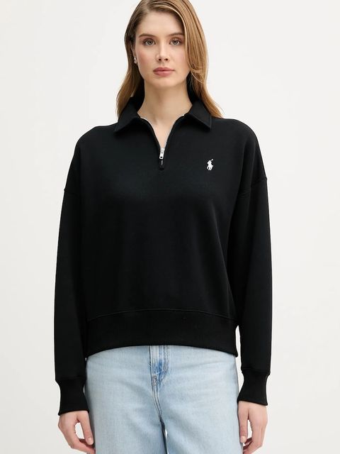 Polo Ralph Lauren bluza damska kolor czarny z aplikacją 211B18685 - zdjęcie produktu nr 1