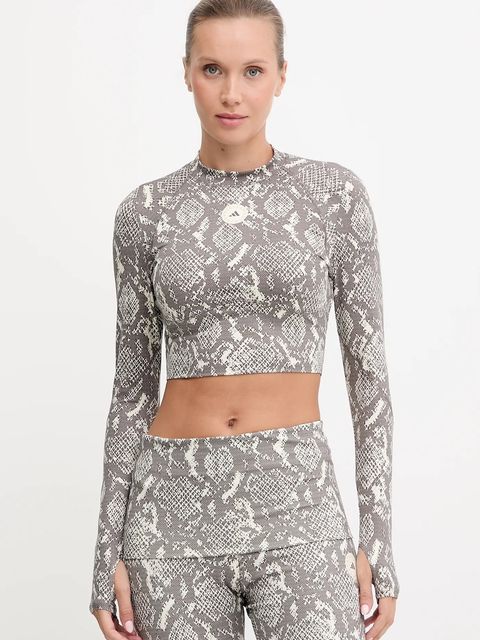 adidas by Stella McCartney longsleeve treningowy TruePurpose kolor szary JM8478 - zdjęcie produktu nr 1