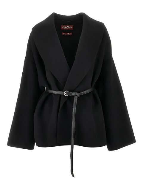 Max Mara shawl-collar belted coat - Black - zdjęcie produktu nr 1