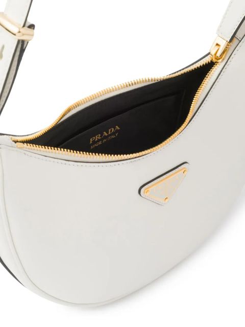 Prada Arqué leather shoulder bag - White