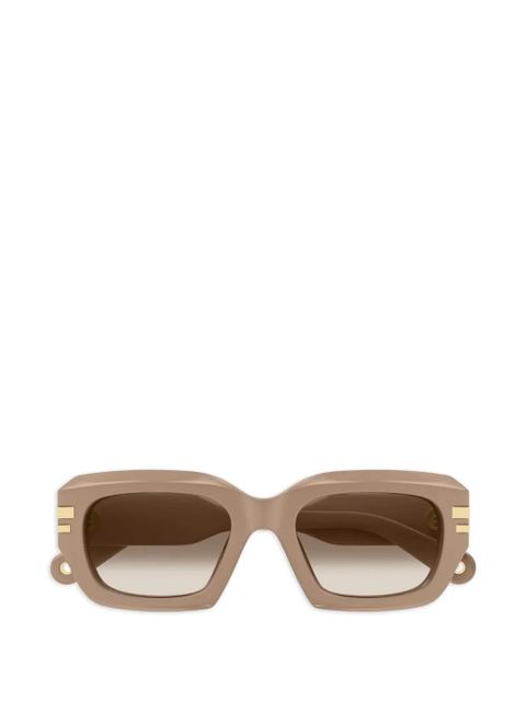 Chloé geometric-frame sunglasses - Neutrals - zdjęcie produktu nr 1