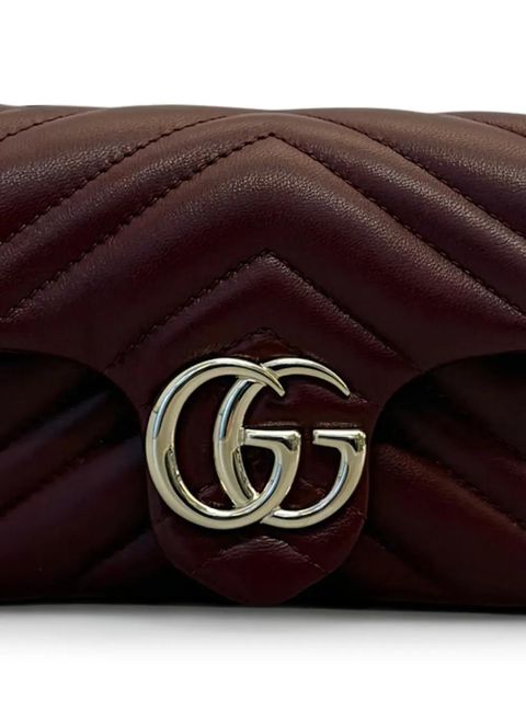 Gucci mini GG Marmont shoulder bag - Brown - zdjęcie produktu nr 2