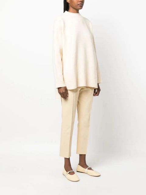 Jil Sander long-sleeve crew-neck wool jumper - White