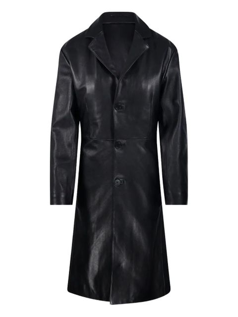 Balenciaga button-fastening leather coat - Black - zdjęcie produktu nr 1
