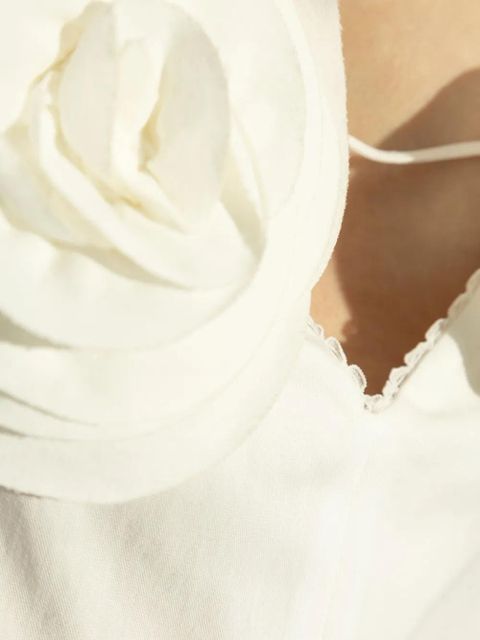 Blumarine rose-detail mini dress - Neutrals