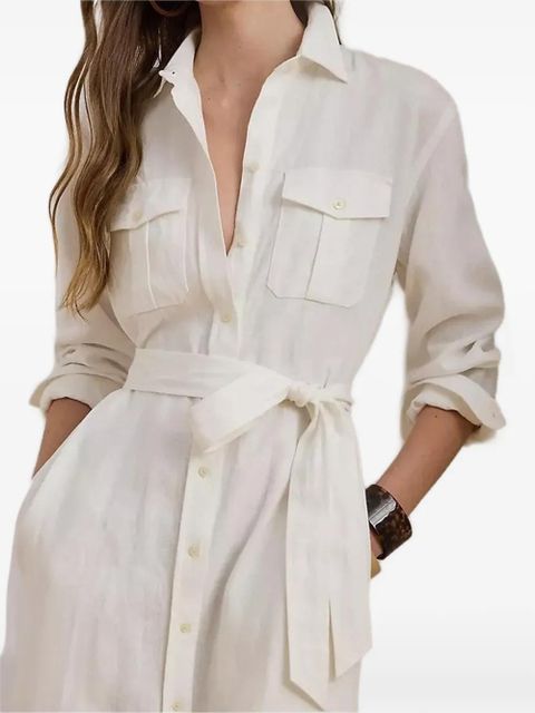 Lauren Ralph Lauren belted shirt dress - White