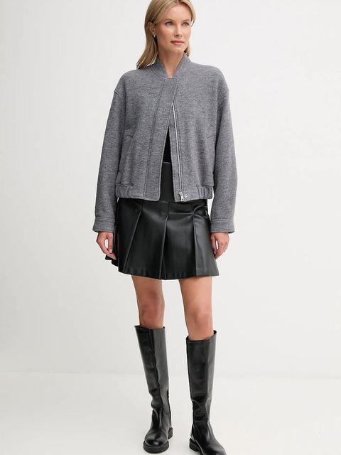 Tommy Hilfiger kurtka z dodatkiem wełny kolor szary przejściowa WW0WW45724 - zdjęcie produktu nr 2