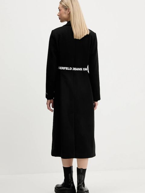 Karl Lagerfeld Jeans płaszcz kolor czarny A4W15056 - zdjęcie produktu nr 2