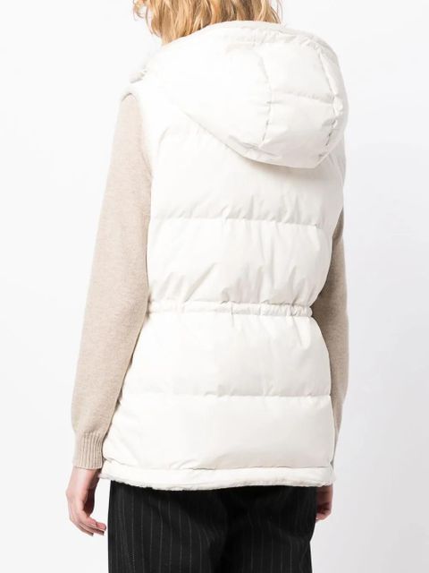 Yves Salomon reversible shearling gilet - YS ARMY - White
