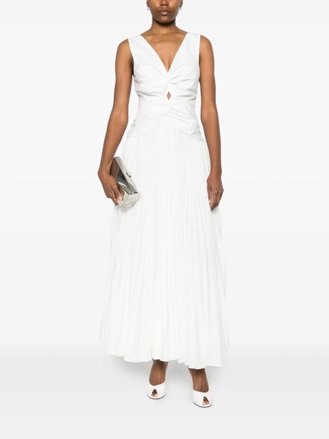 Simkhai Vivianne pleated midi dress - White - zdjęcie produktu nr 2