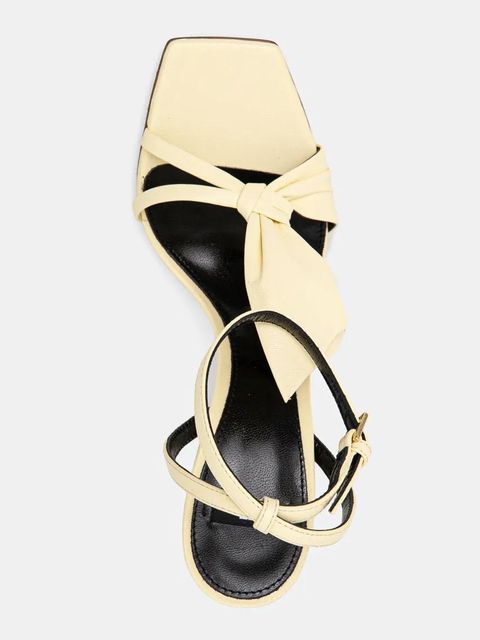 Elisabetta Franchi szpilki skórzane kolor żółty SA25L51E2