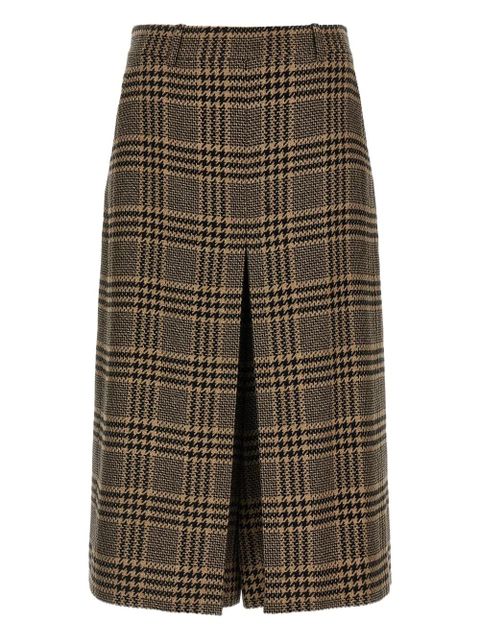 Saint Laurent Prince of Wales check trousers - Brown - zdjęcie produktu nr 1