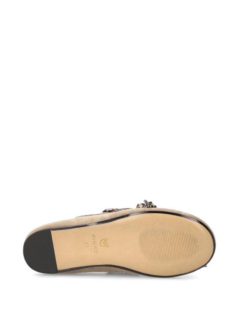 PINKO woven lace-up loafers - Neutrals