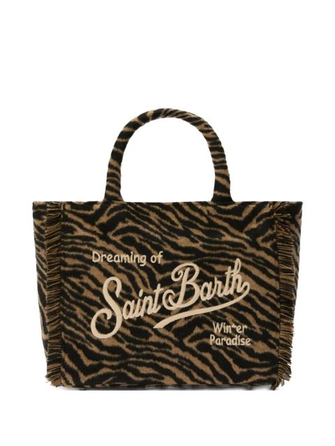 MC2 Saint Barth Colette fringed tiger tote bag - Brown - zdjęcie produktu nr 1