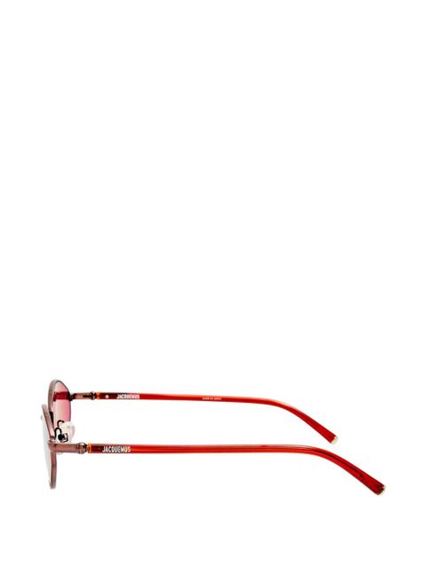 Jacquemus geometric frame sunglasses - Red