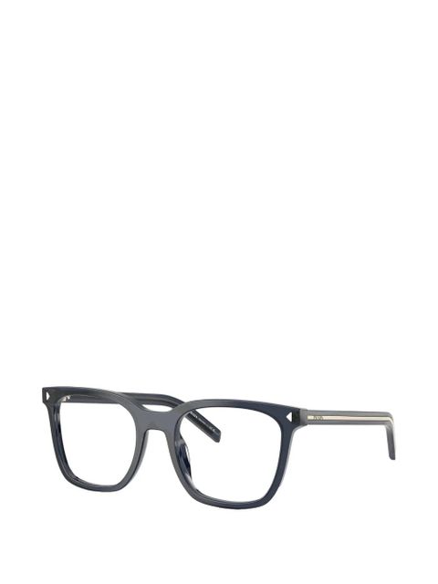 Prada Eyewear Iconic-plaque glasses - Blue - zdjęcie produktu nr 2
