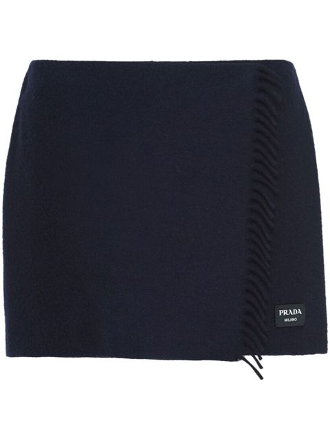 Prada wraparound cashmere miniskirt - Blue - zdjęcie produktu nr 1