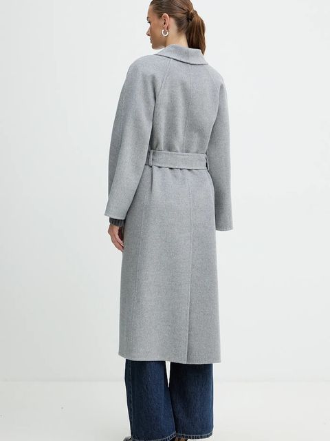 Luisa Spagnoli płaszcz wełniany kolor szary 542325 - zdjęcie produktu nr 2