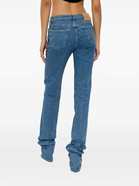 The Attico logo-patch jeans - Blue