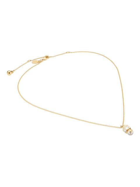 Jimmy Choo cube pearl-pendant necklace - Gold - zdjęcie produktu nr 2